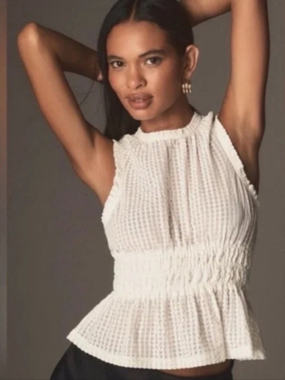 NWT Anthropologie Maeve Smocked Halter Top XXS